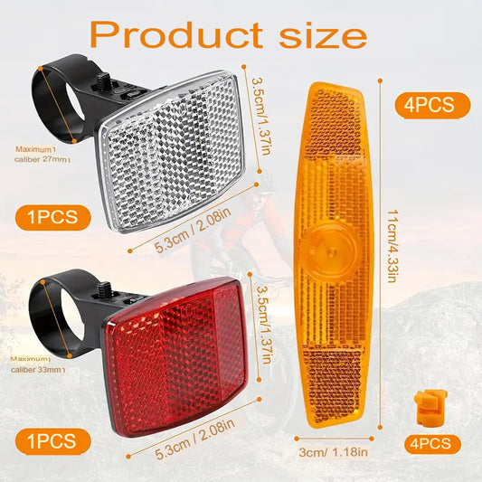 Biliant 6pcs Cat’s Eye Bike Spoke Reflectors – High-Visibility Cycling Safety Clips, Durable PVC, Mixed Colors for Road, MTB & E-Bikes