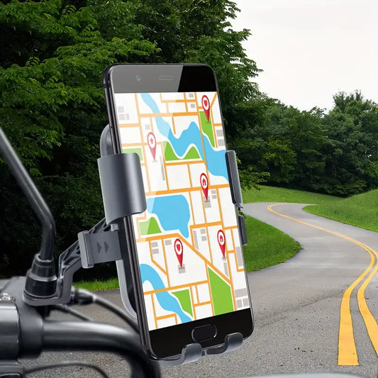 Universal Phone Holder – Shockproof Handlebar Mount for Bicycles, Motorcycles, E-Scooters & Delivery Riders