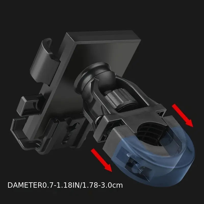 Universal Bike & Motorcycle Phone Holder – Shockproof Handlebar Mount for Navigation, Delivery Riders & E-Scooters