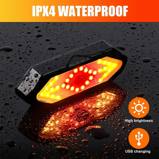 Powerful LED Bike Tail Light – USB Rechargeable, 5 Lighting Modes, Fits Bicycle, Helmet & Backpack for Safety