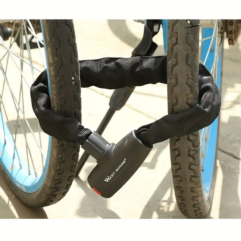 WEST BIKING Heavy-Duty Anti-Theft Chain Lock – Hardened Steel Alloy, Secure Mechanical Knob for MTB, Bicycles & Scooters