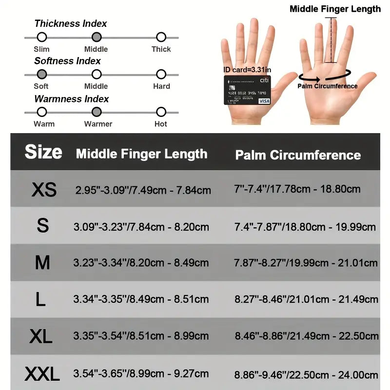 Winter Cycling & Motorcycle Gloves – Touchscreen Full-Finger, Silicone Anti-Slip Palm, Warm Double-Layer Design