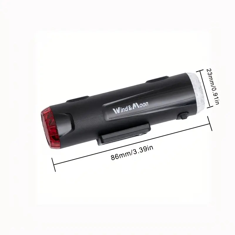 Wind & Moon USB Rechargeable Bike Helmet Light – 200 Lumens, 10H Runtime, 360° Visibility, All-Weather Cycling Safety