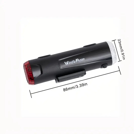 Wind & Moon USB Rechargeable Bike Helmet Light – 200 Lumens, 10H Runtime, 360° Visibility, All-Weather Cycling Safety