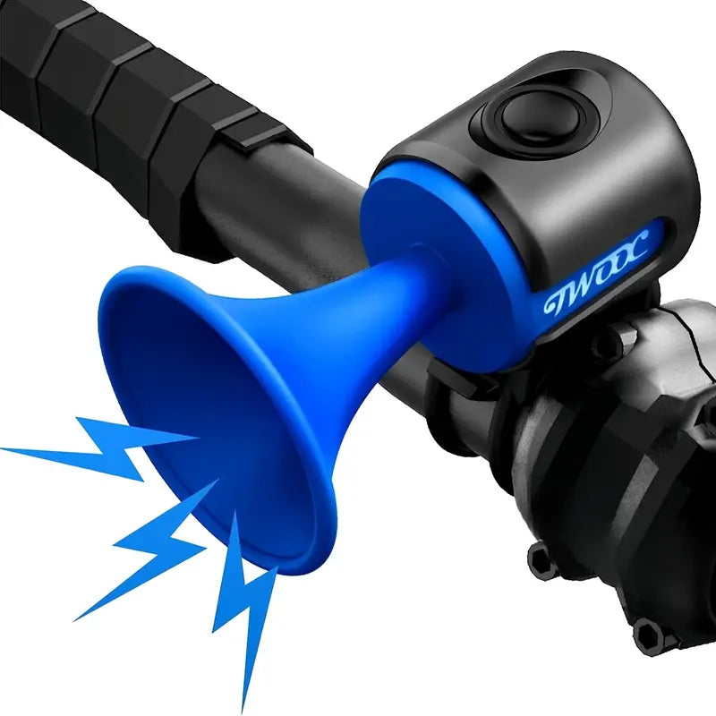 120dB Electric Bike Horn – Loud Bicycle Bell Sound, Battery Powered, IPX4 Waterproof, Fits Road Bikes, Mountain Bikes & Scooters