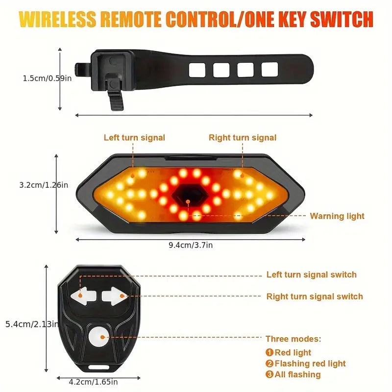 Powerful LED Bike Tail Light – USB Rechargeable, 5 Lighting Modes, Fits Bicycle, Helmet & Backpack for Safety