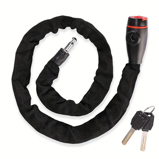 Heavy-Duty Bike Chain Lock – Anti-Theft Security for Bicycles, Motorcycles, Scooters & Doors, Includes 2 Keys