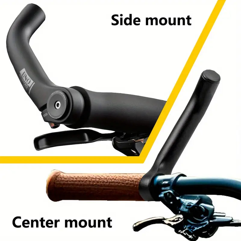 Mountain Bike Auxiliary Handlebar – 1 Pair Aluminum Alloy Bar Ends, Ergonomic Hand Rest for Cycling