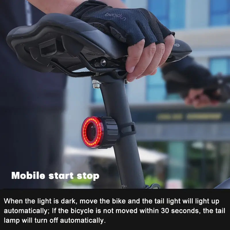 X-TIGER Intelligent Bicycle Tail Light – Automatic Brake Sensor, USB Rechargeable LED, IPX5 Waterproof Rear Bike Light