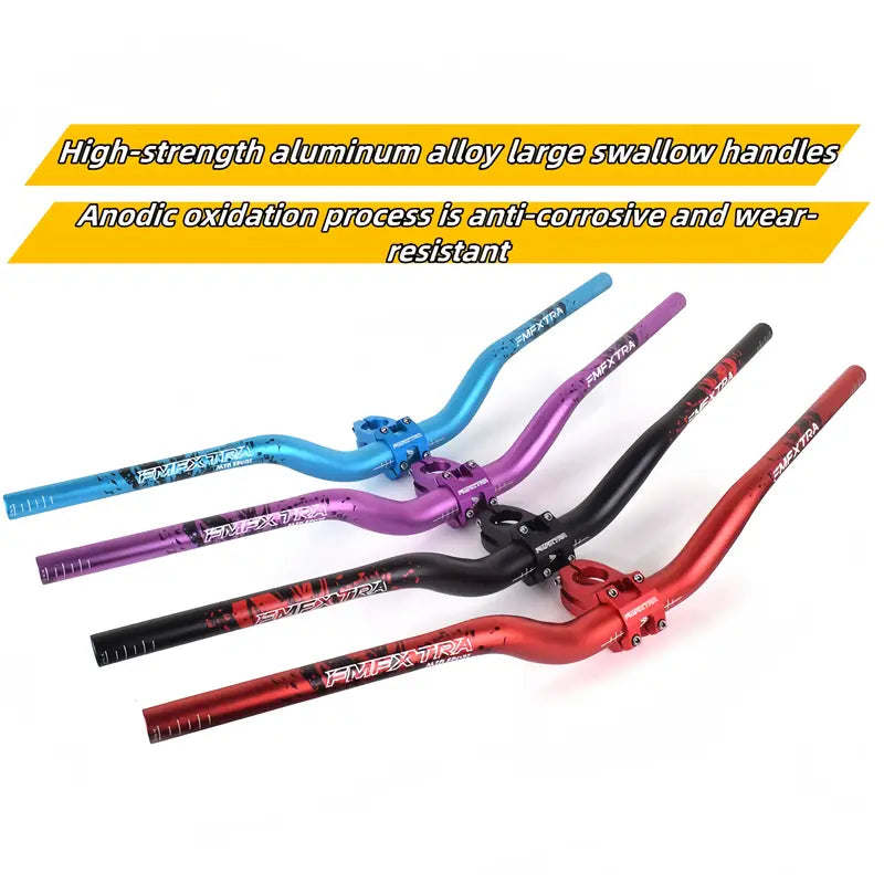Mountain Bike Handlebars – Aluminum Alloy, 60mm Lift, 12° Incline, 720/780mm Length Options, Ergonomic Grip, Multiple Colors