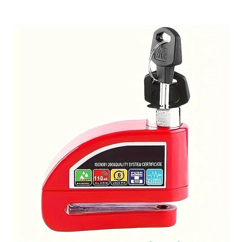 Umedo High-Decibel Bike Alarm Lock – 110dB Siren, Motion & Vibration Detection, Steel Cable, Durable Aluminum Body