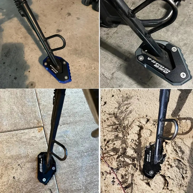 Suzuki V-Strom 650 / XT DL650 (2004–2022) Side Stand Pad Extender – Motorcycle Kickstand Extension Foot Plate