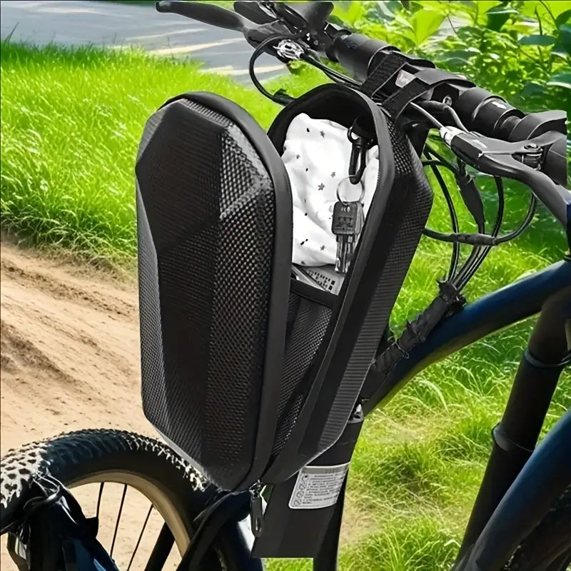 Hard Shell Bicycle Frame Bag – Diamond Shape Storage Pouch, Rain & Sun Resistant, Fits bicycles Road Bikes & E-Scooter