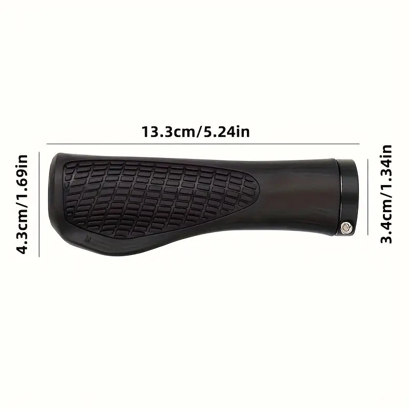Professional Mountain Bike Handlebar Grips – Double Lock Security, Non-Slip Shock-Absorbing Rubber, Fits MTB, BMX, Cruiser & Folding Bikes
