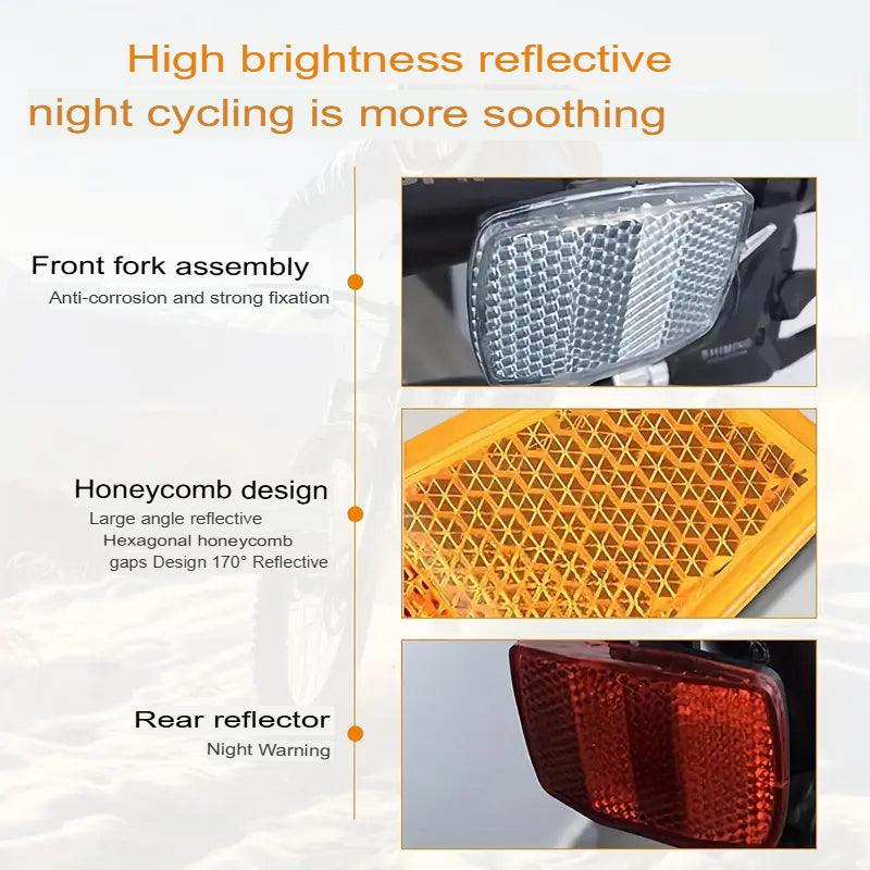 Biliant 6pcs Cat’s Eye Bike Spoke Reflectors – High-Visibility Cycling Safety Clips, Durable PVC, Mixed Colors for Road, MTB & E-Bikes