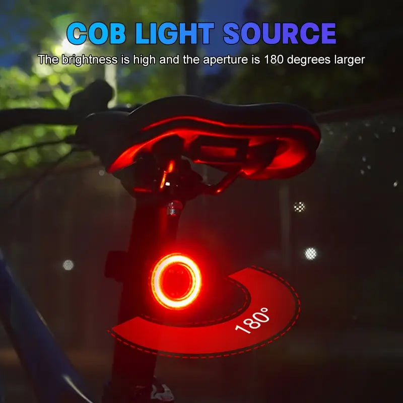 X-TIGER Intelligent Bicycle Tail Light – Automatic Brake Sensor, USB Rechargeable LED, IPX5 Waterproof Rear Bike Light