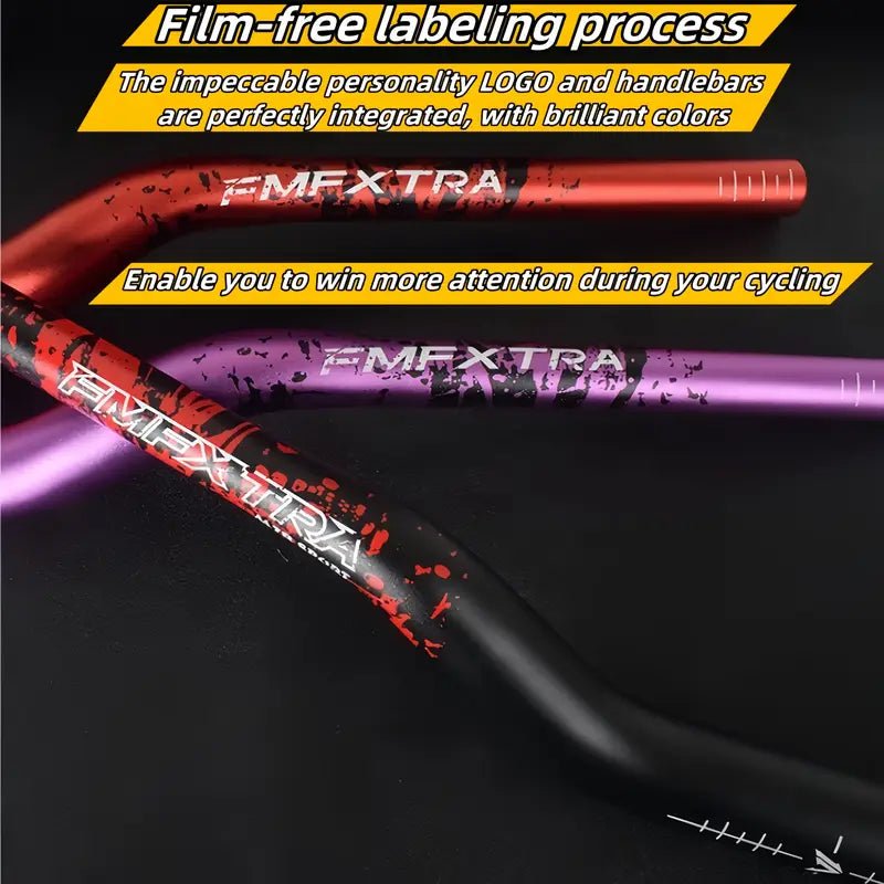 Mountain Bike Handlebars – Aluminum Alloy, 60mm Lift, 12° Incline, 720/780mm Length Options, Ergonomic Grip, Multiple Colors