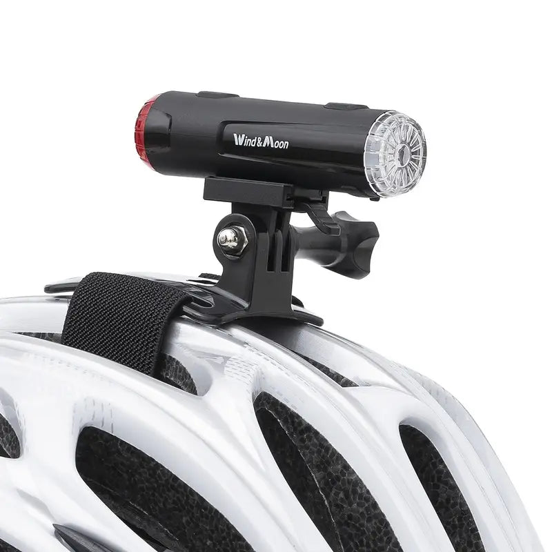 Wind & Moon USB Rechargeable Bike Helmet Light – 200 Lumens, 10H Runtime, 360° Visibility, All-Weather Cycling Safety
