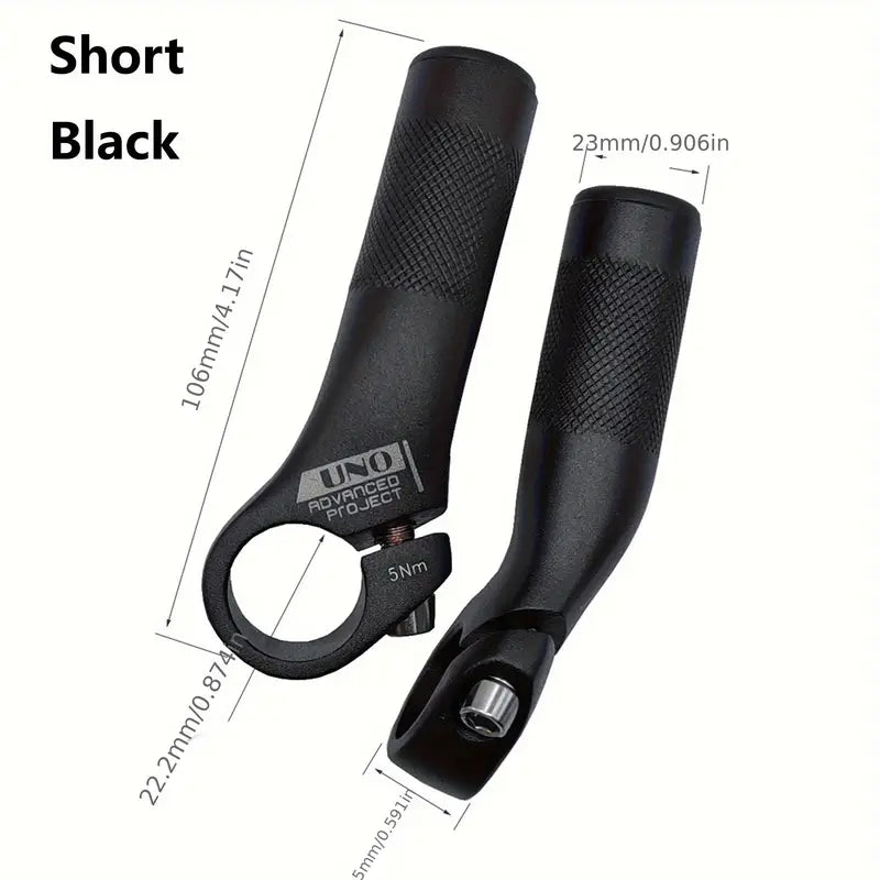 Mountain Bike Auxiliary Handlebar – 1 Pair Aluminum Alloy Bar Ends, Ergonomic Hand Rest for Cycling