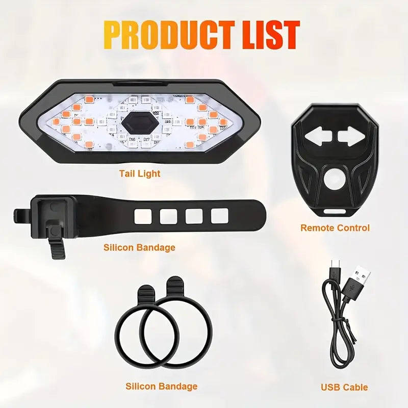 Powerful LED Bike Tail Light – USB Rechargeable, 5 Lighting Modes, Fits Bicycle, Helmet & Backpack for Safety